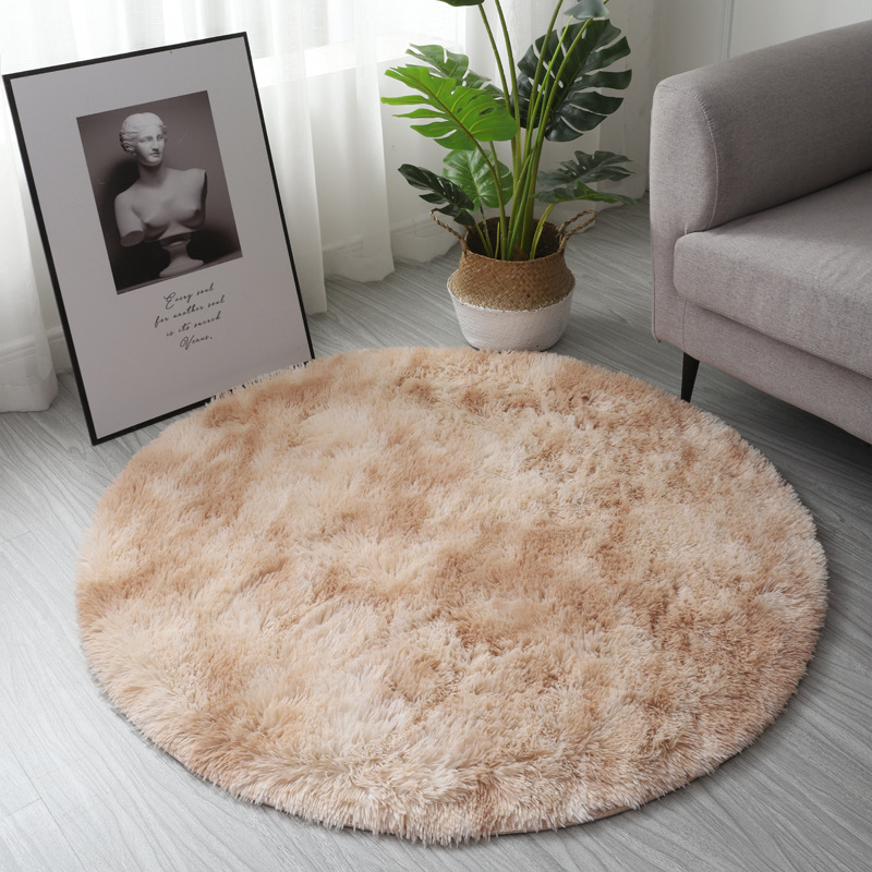 Home Bathroom Floor Mats - Round Plush Carpet For Living Room