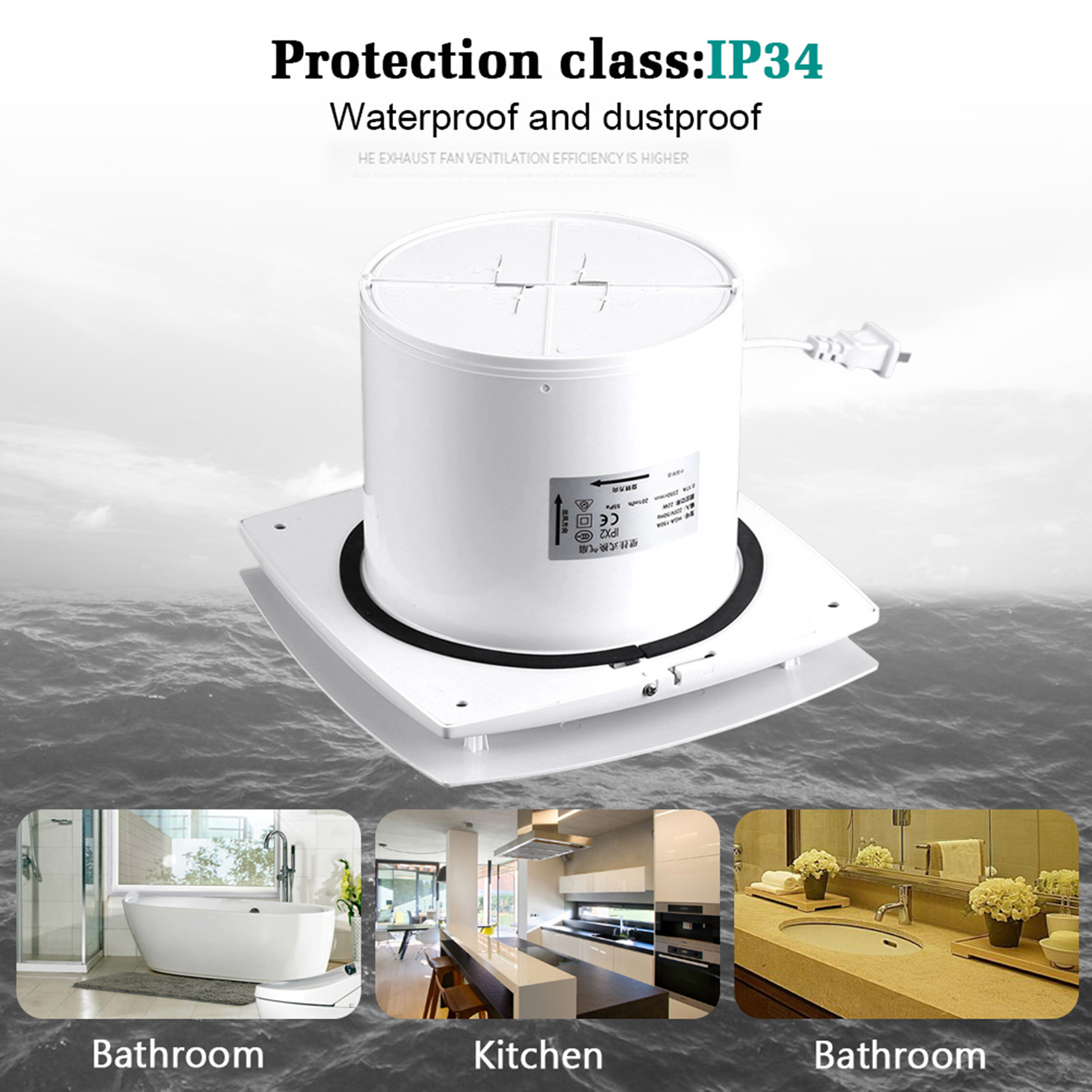 Home Bathroom Exhaust Fan - Kitchen Ventilation Kitchen Bathroom Ceiling Wall