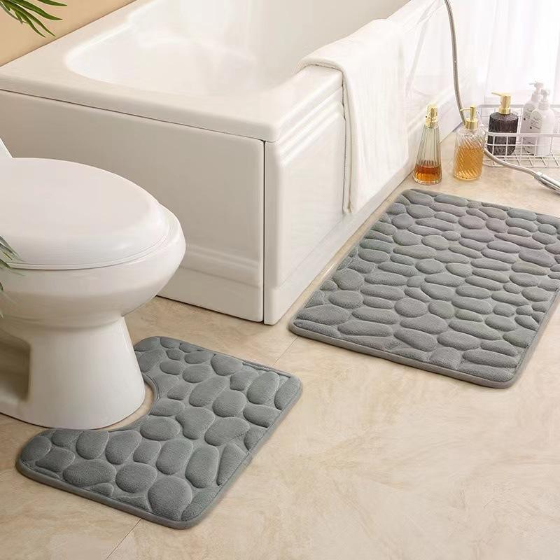 1/2 Piece Grey Bathroom Rug Se - đánh giá và giá Home Toilet Bathroom Design
