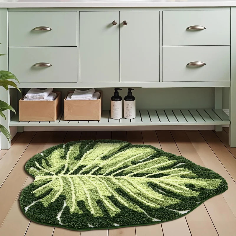 VIKAMA Non-Slip Bath Mat Green - đánh giá và giá Home Bathroom Floor Mats