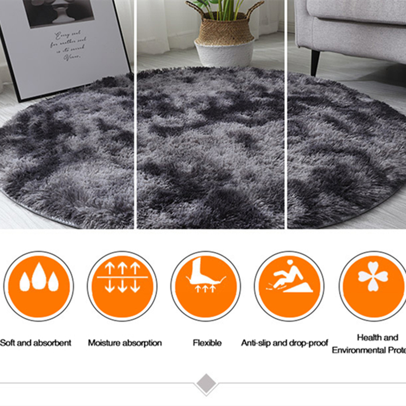Round Plush Carpet For Living  - đánh giá và giá Home Bathroom Floor Mats