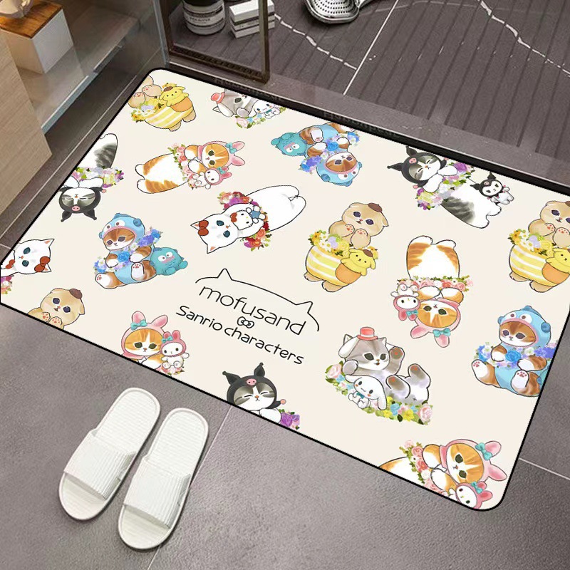 Mofusand Cartoon Diatom Mud Ab - đánh giá và giá Home Bathroom Floor Mats